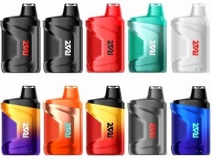 Raz Bar disposable vaporizers in assorted flavors